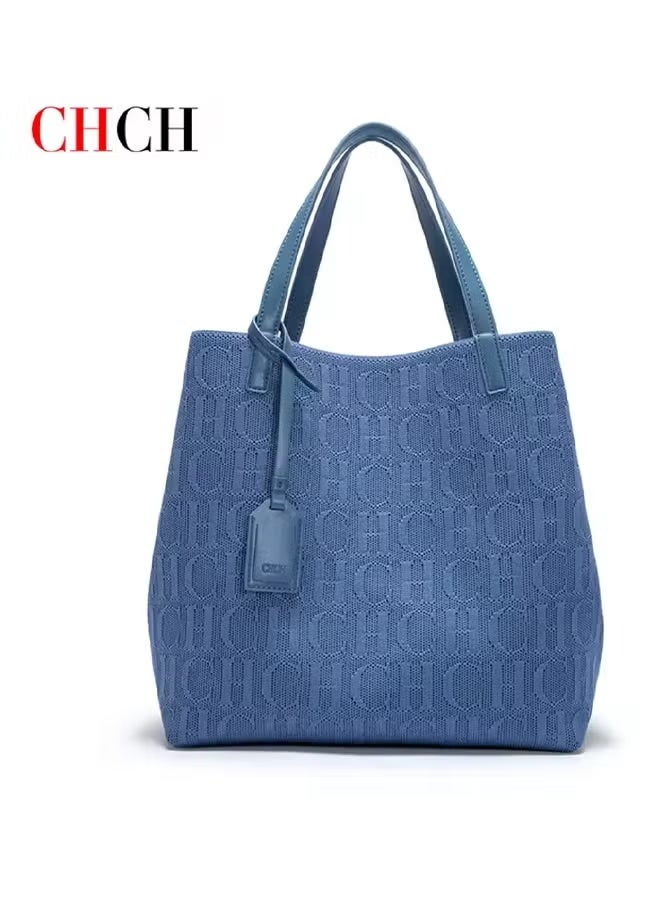 Chchmu CHCH New Fashionable Design Women's Large-capacity Tote Bag Blue - Image 1